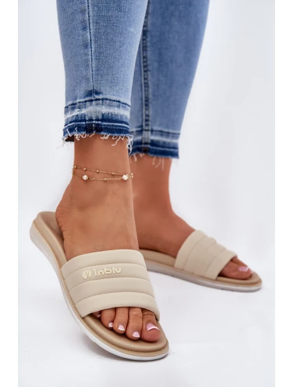 Dámské Klapky Béžové model 21698022 - Inblu