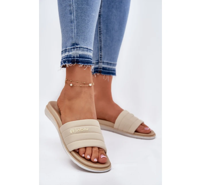 Dámské Klapky Béžové model 21698022 - Inblu