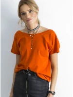 T shirt RV TS model 21275305 ciemny pomarańczowy - FPrice T shirt RV TS model 21275305 ciemny pomarańczowy - FPrice