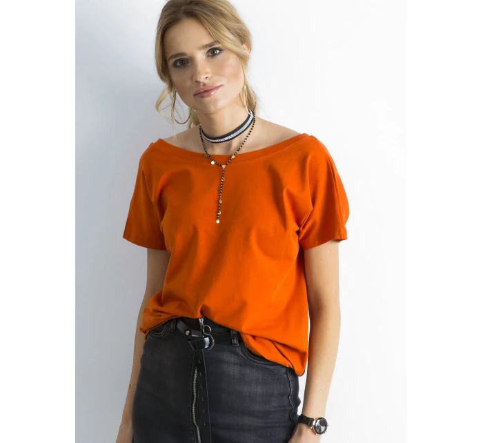 T shirt RV TS model 21275305 ciemny pomarańczowy - FPrice T shirt RV TS model 21275305 ciemny pomarańczowy - FPrice