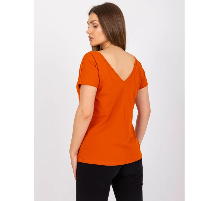 T shirt RV TS model 21275305 ciemny pomarańczowy - FPrice T shirt RV TS model 21275305 ciemny pomarańczowy - FPrice