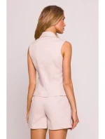 M859 Džínová vesta - béžová