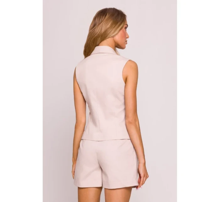 M859 Džínová vesta - béžová