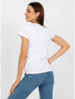 Základní obyčejné bílé bavlněné tričko