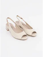 Trendy dámské Jasnobeżowy sandály na širokém podpatku Trendy dámské Jasnobeżowy sandály na širokém podpatku
