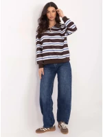 Damska bluza z rozpinana stójką Goodlookin czekoladowa (9981) Damska bluza z rozpinana stójką Goodlookin czekoladowa (9981)