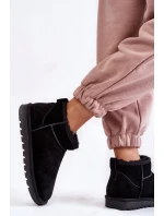 Dámské semišové nízké boty do sněhu Černe model 21601975 - Boto