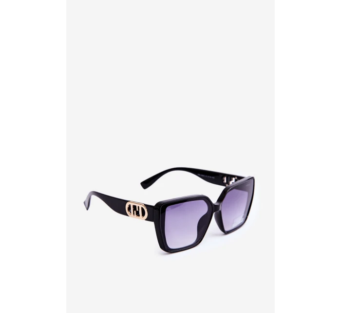 Dámské sluneční brýle s ozdobným prvkem UV400 Černé