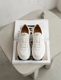 Kožené dámské tenisky na platformě Vinceza 39976 bílé