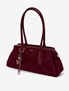 Eko semišová kabelka s přívěskem model 22111618 - Flora&Co