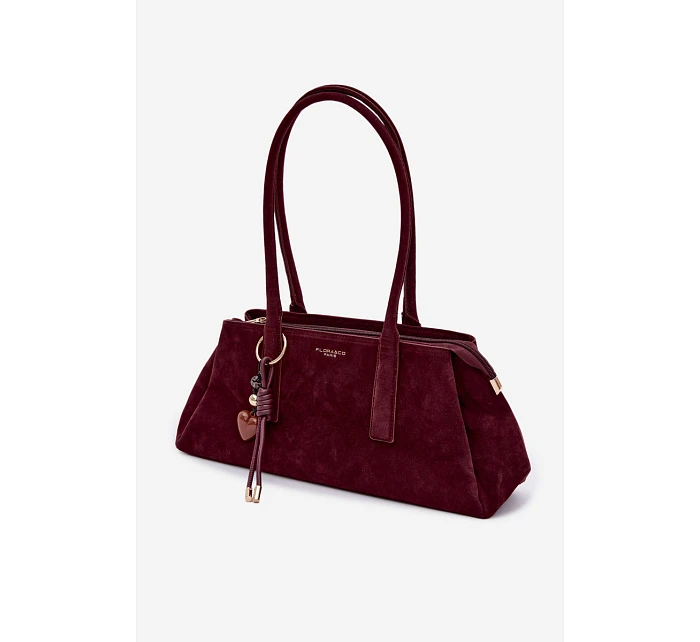 Eko semišová kabelka s přívěskem model 22111618 - Flora&Co