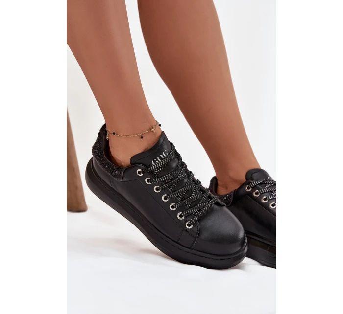 Dámské kožené tenisky GOE – černé Dámské kožené tenisky GOE – černé