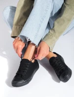 Krásné dámské černé tenisky bez podpatku