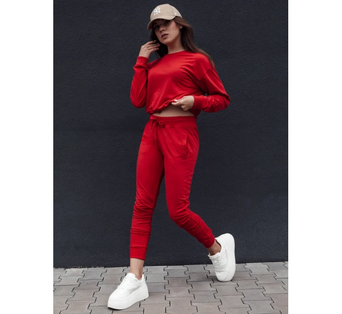 Dámské tepláky RELAX MODE červené FashionStreet UY2141 Dámské tepláky RELAX MODE červené FashionStreet UY2141