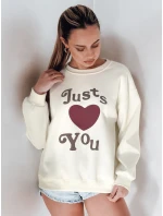 Dámská mikina s potiskem JUST LOVE YOU béžová FashionStreet BY1476