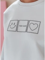 Dámská oversize mikina s výšivkou EASYJOY modrá FashionStreet BY1516