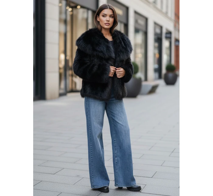 Dámský krátký černý kožich ZARAFIA FashionStreet TY5117z