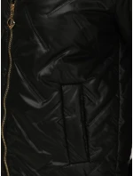 Dámská prošívaná bunda s kapucí černá FashionStreet TY5551