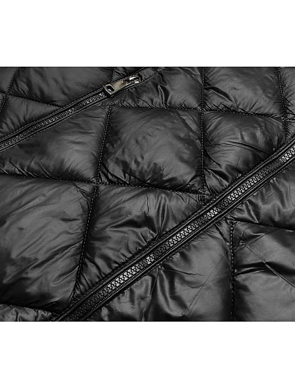 DŁUGA KURTKA PIKOWANA DAMSKA CZARNA model 21244200 - Ann Gissy