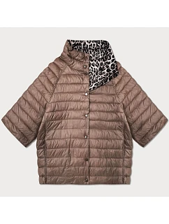 Dámská plus size bunda Goodlookin s 3/4 rukávem, hnědá/panther (M6-6308-305)