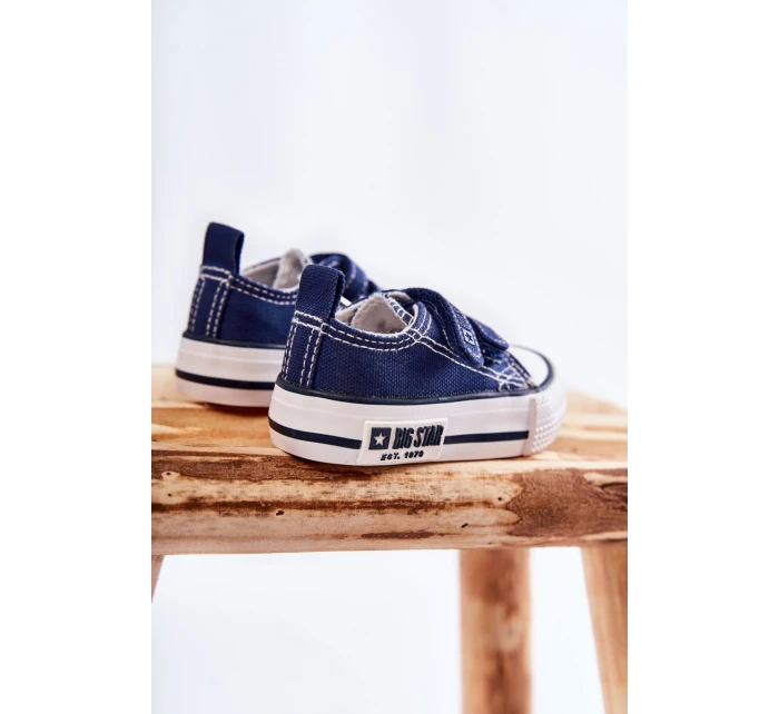 Dětské látkové tenisky se suchým zipem BIG STAR model 21594920 Námořnická modrá - Big Star Shoes Dětské látkové tenisky se suchým zipem BIG STAR model 21594920 Námořnická modrá - Big Star Shoes
