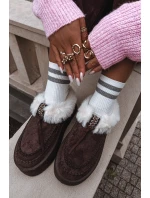 Dámské sněhule s kožíškem na platformě čokoládové model 21714860 - Boto Dámské sněhule s kožíškem na platformě čokoládové model 21714860 - Boto