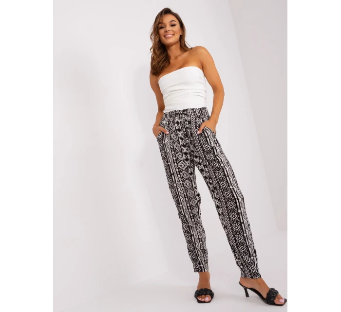 Kalhoty D73770M61869O černobílé