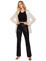 Flitrové sako bez knoflíků  M724  šampaň - Moe