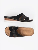 Pohodlné černé dámské  nazouváky platforma