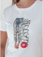 Dámské tričko s potiskem TRENDAY bílé FashionStreet RY2825