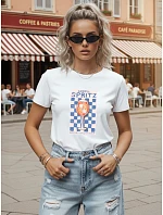 Koszulka damska z nadrukiem bawełniana biała model 22277196 - FashionStreet Koszulka damska z nadrukiem bawełniana biała model 22277196 - FashionStreet