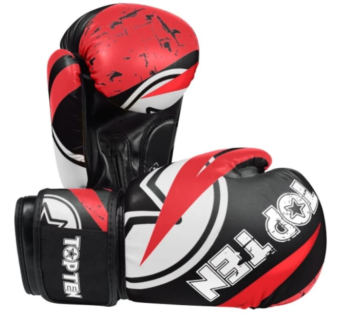 Boxerské rukavice TOP TEN "URBAN ARTS" černo-červené