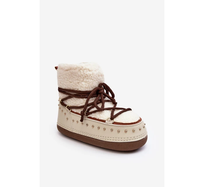 Dámské zateplené sněhule Bežové model 21637486 - Boto