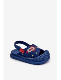 Lehké dětské skluzavky Sandály se Psí motivem námořnická modrá Rico