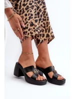 Kožené Dámské Žabky S A Ozdobou Černé model 21661361 - Zazoo