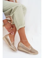 Dámské síťované polobotky Zlaté model 22027646 - Boto Dámské síťované polobotky Zlaté model 22027646 - Boto