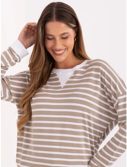 Bluzka RV BZ model 21406708 ciemny bezowy - FPrice Bluzka RV BZ model 21406708 ciemny bezowy - FPrice