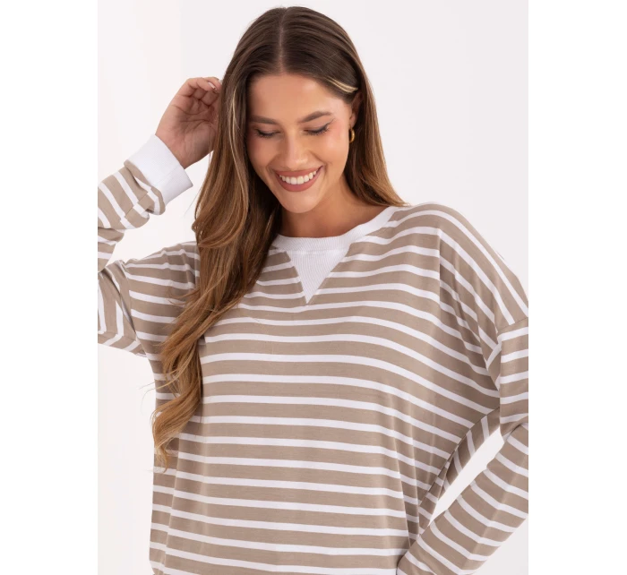 Bluzka RV BZ model 21406708 ciemny bezowy - FPrice Bluzka RV BZ model 21406708 ciemny bezowy - FPrice