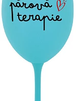 PÁROVÁ TERAPIE - tyrkysová sklenice na víno 350 ml