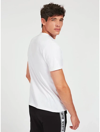 Pánské tričko s krátkým rukávem bílá model 15795441 - Guess Pánské tričko s krátkým rukávem bílá model 15795441 - Guess