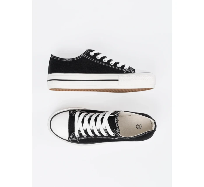 Komfortní tenisky dámské černé bez podpatku Komfortní tenisky dámské černé bez podpatku