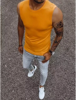 Pánské tričko bez rukávů s potiskem oranžové Dstreet RX4915