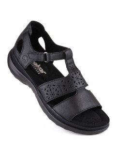 Kožené pohodlné sandály Rieker W RKR668 black