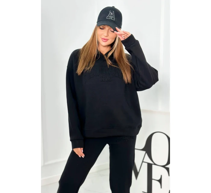 Izolovaná bavlněná souprava, mikina + kalhotami Brooklyn černý