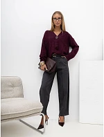 Sweter IR SW model 22544386 bordowy - FPrice Sweter IR SW model 22544386 bordowy - FPrice