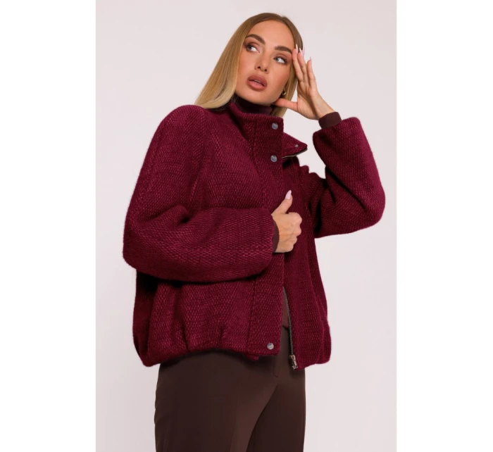 M885 Kabát látkový - bordó