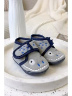 Dětské bačkory na suchý zip – šedé Jeselle