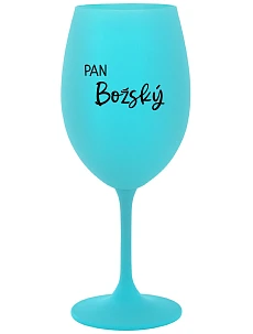 PAN BOŽSKÝ  - tyrkysová sklenice na víno 350 ml