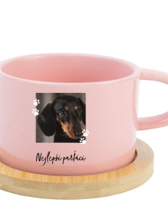 Personalizovaný keramický hrníček Makronka - fotografie s mazlíčkem