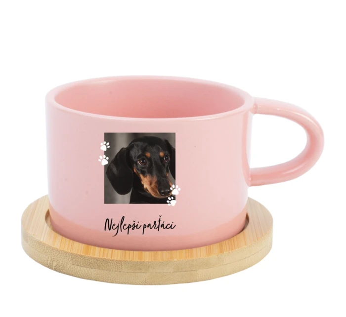 Personalizovaný keramický hrníček Makronka - fotografie s mazlíčkem